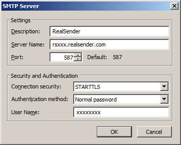 Thunderbird - SMTP 服务器