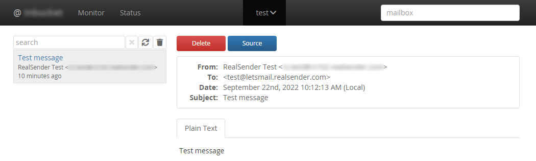 收件箱中的电子邮件