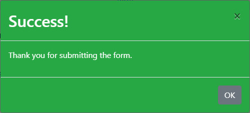 表单提交成功